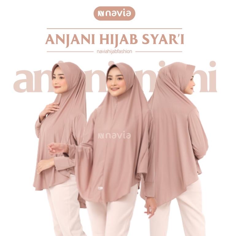 Tren Terbaru [𝗡𝗮𝘃𝗶𝗮] Anjani hijab syar'i | hijab instan berlengan | hijab instan jumbo