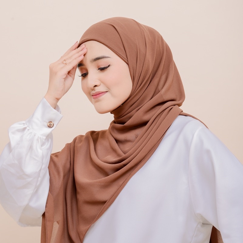 Hijab Pashmina Tali Instan Kerudung Pasmina Ceruty Babydoll Jilbab Melayu Ceruti Nelafa Hijab