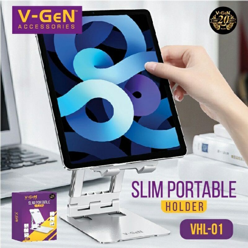 V-Gen Stand Holder VHL 01 Slim Portable Holder Phone Tablet For Ipad Hp Tablet Orginal