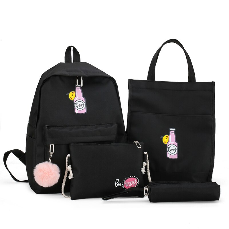 TAS RANSEL WANITA - TAS RANSEL 4IN1 KOREAN STYLE TERBARU TAS SEKOLAH