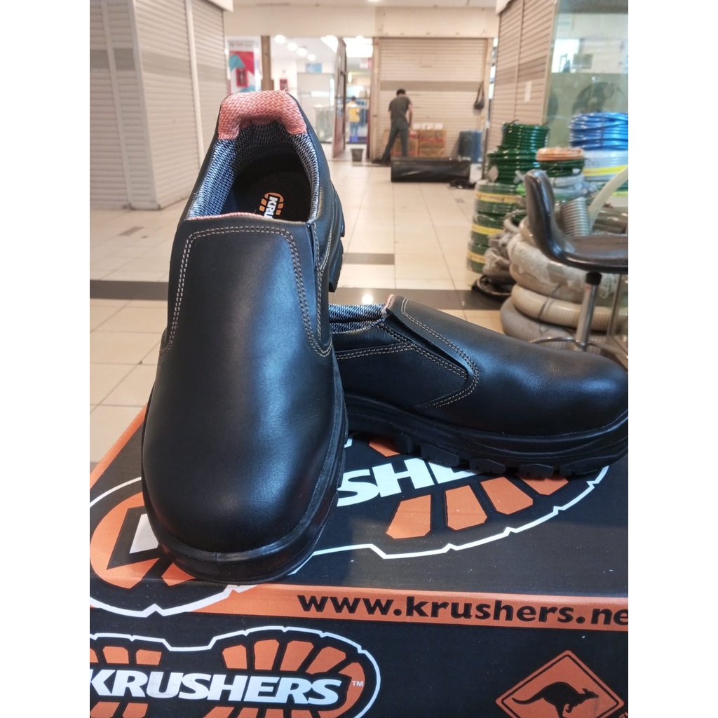 Sepatu Safety Krushers HOUSTON Black/Brown Terbaru Safety Shoes Krushers