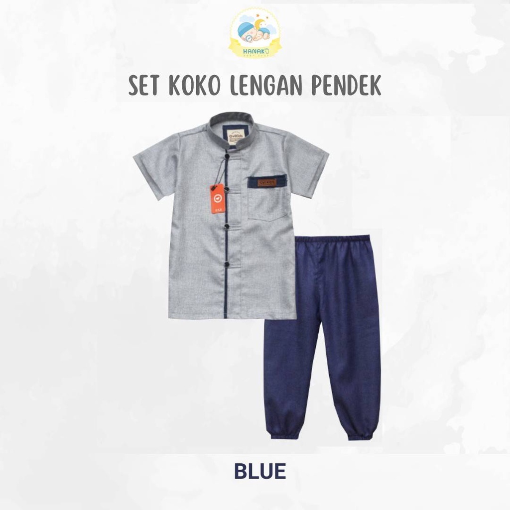 HNK OOTD baju setelan koko lebaran anak laki laki | SET KOKO LENGAN PENDEK