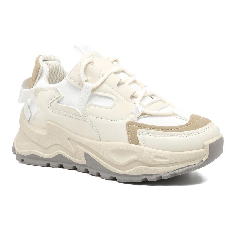 Sale Terbatas PVN Jungkook Sepatu Sneakers Wanita Sport Shoes Krem 129