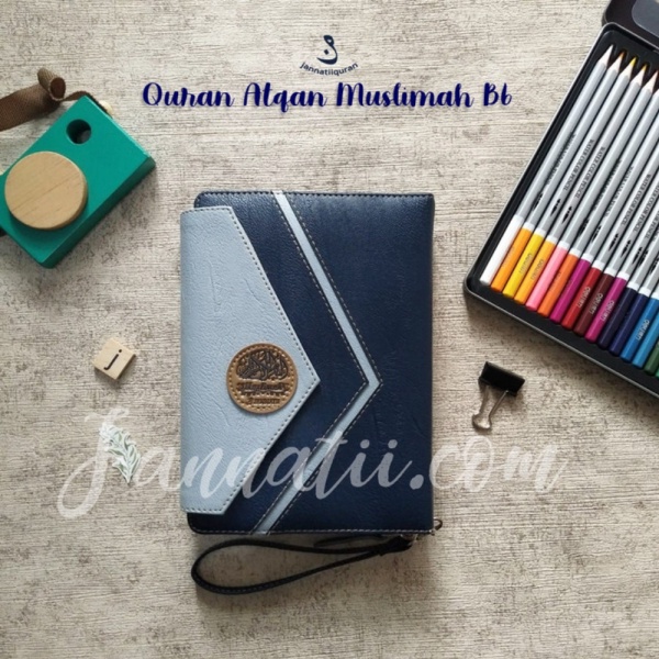 Quran Promo Blue-Navy Quran Atqan Wanita Kecil - Diskon Muslimah Latin - B6 Latin - Quran