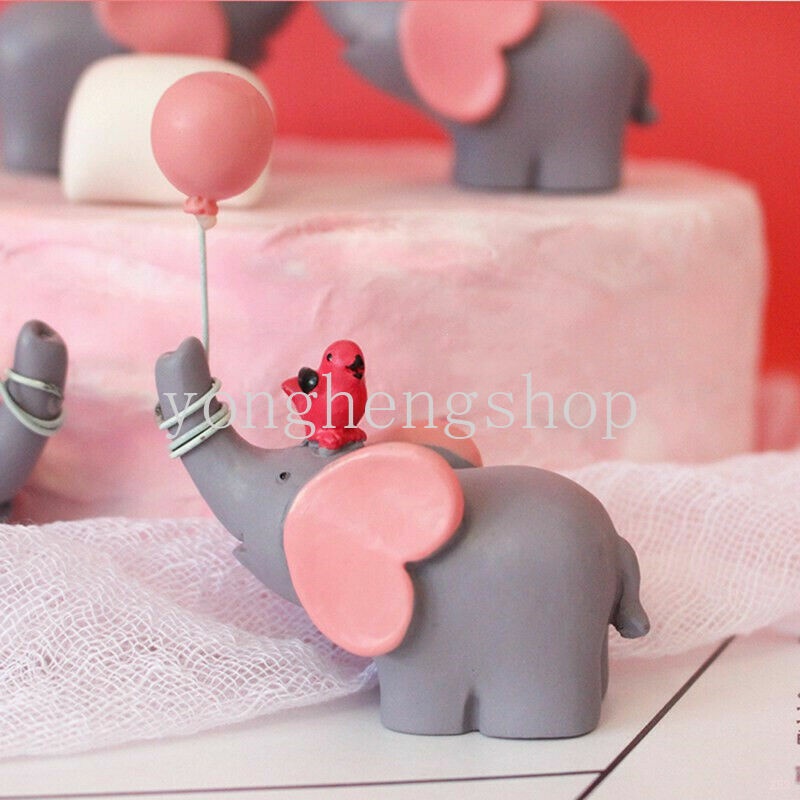 Topper Kue Bentuk Gajah Balon Untuk Dekorasi Pesta Ulang Tahun Pernikahan Baby Shower