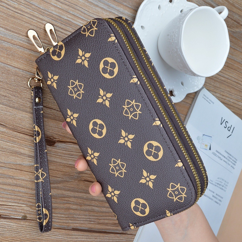 DOMPET PANJANG WANITA KULIT COKLAT WALLA WA638B7 IMPORT PREMIUM 2 RESLETING KOREA MUAT HP SLOT KARTU KOIN BRANDED REMAJA KEKINIAN SIMPLE FASHION BATAM LUCU