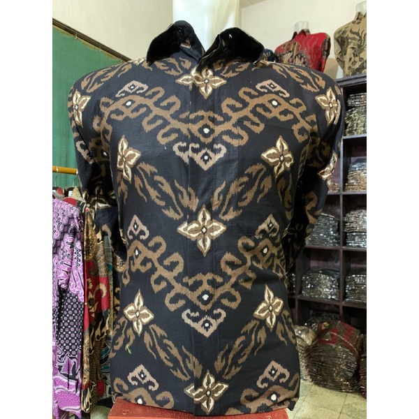 KEMEJA BATIK ARTONESIA LENGAN PANJANG GALAXY HITAM SIZE M L XL XXL