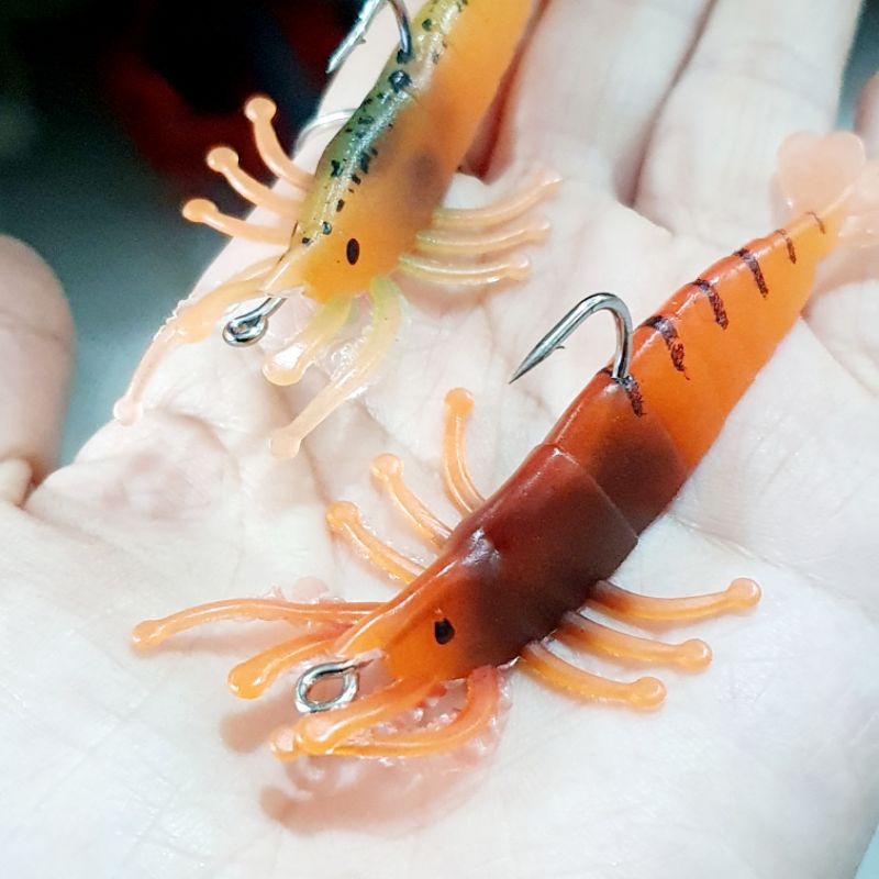 TORNADO SOFT SHRIMP LURE 90 MM 80 MM GLOW IN THE DARK