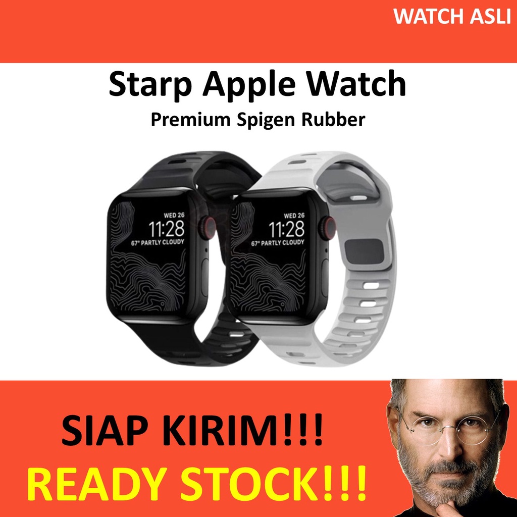 Premium Strap Apple Watch Spigen Rubber 49mm 45mm 44mm 42mm 41mm 40mm