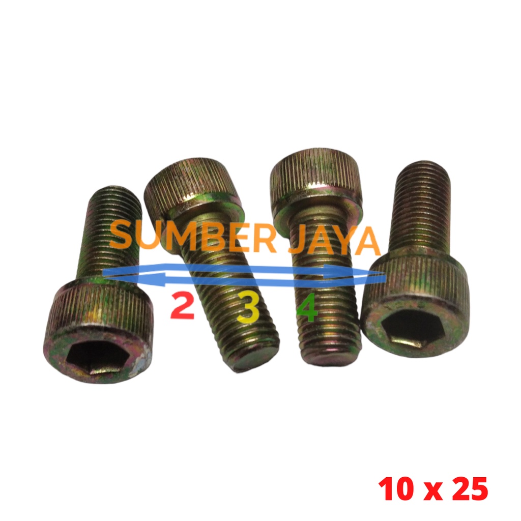 BAUT L 10 X 25 KUNING DRAT KIRI PER 1 PCS