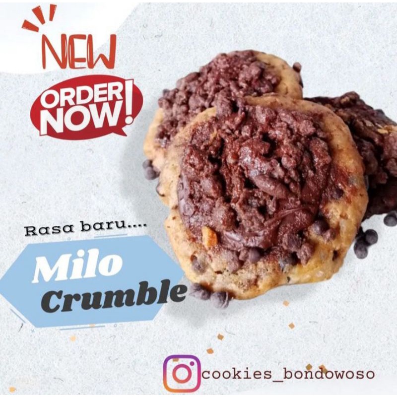 

COOKIES MILO CRUMBLE/CEMILAN/MAKANAN/SNACK/MAKANAN MANIS/KUKER/KUE KERING/BISKUIT/KUE LEBARAN