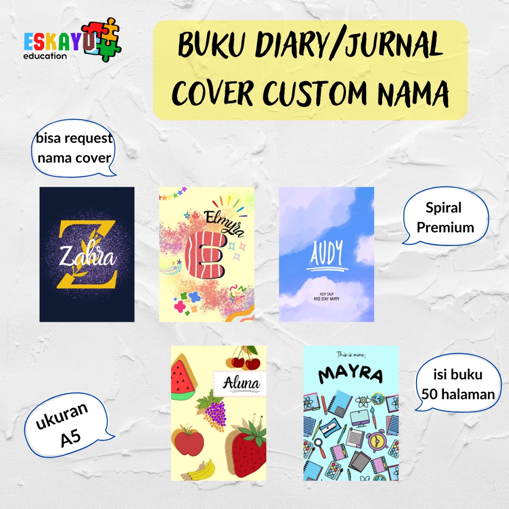 

BUKU JURNAL / DIARY COVER CUSTOM KERTAS POLOS