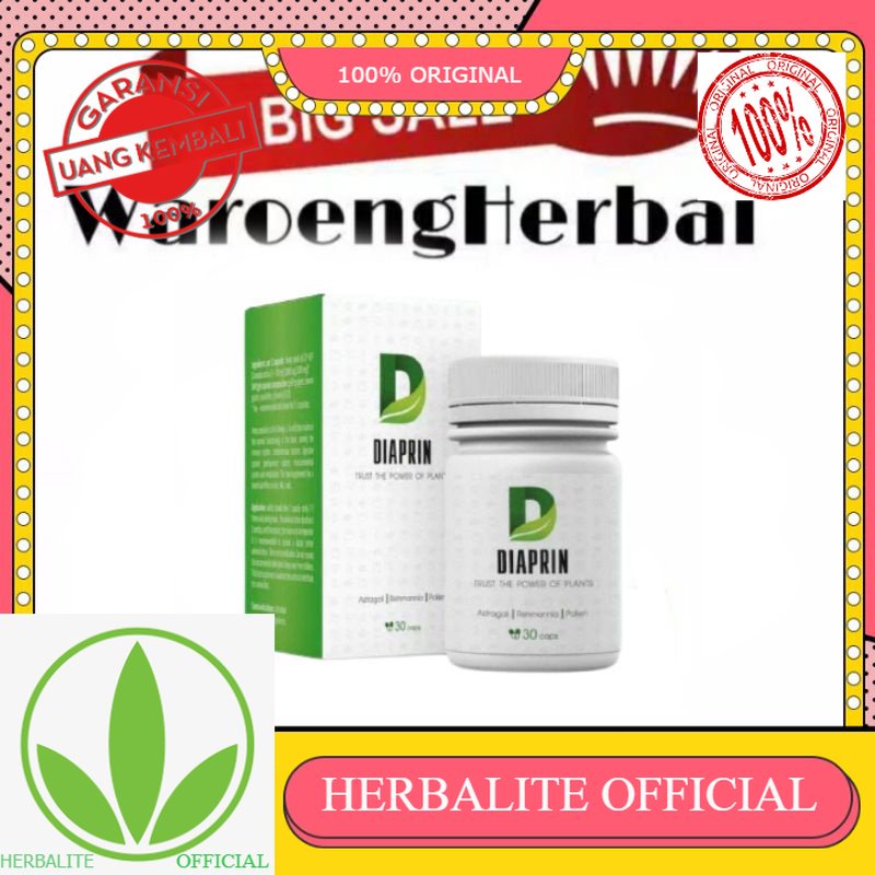 100% ORIGINAL DIAPRIN 100% ORIGINAL OBAT SPESIALIS DIABETES & DIAPRIN KENCING MANIS AMPUH
