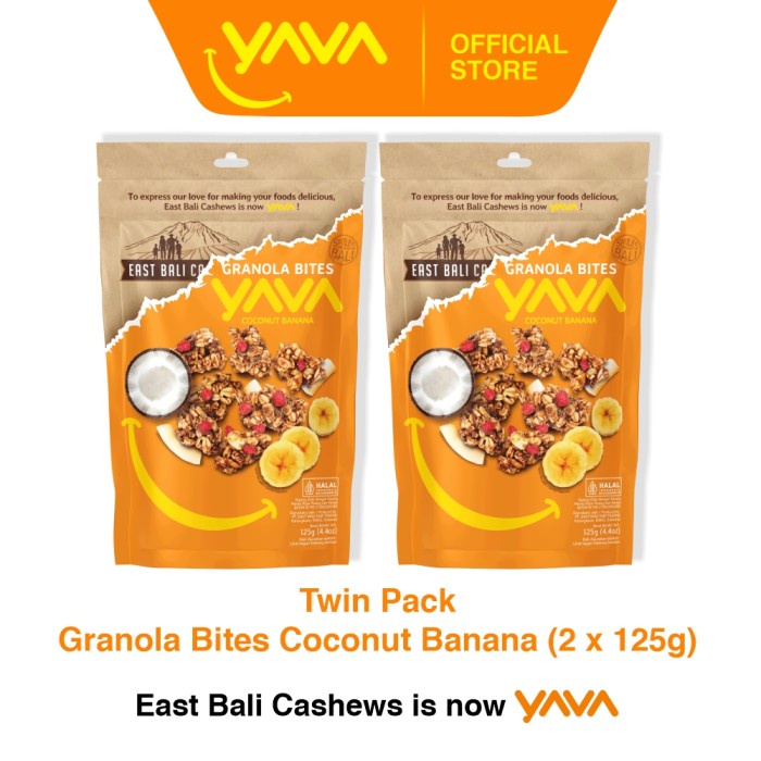 

YAVA Twin Pack Granola Bites Coconut Banana (2 x 125g)