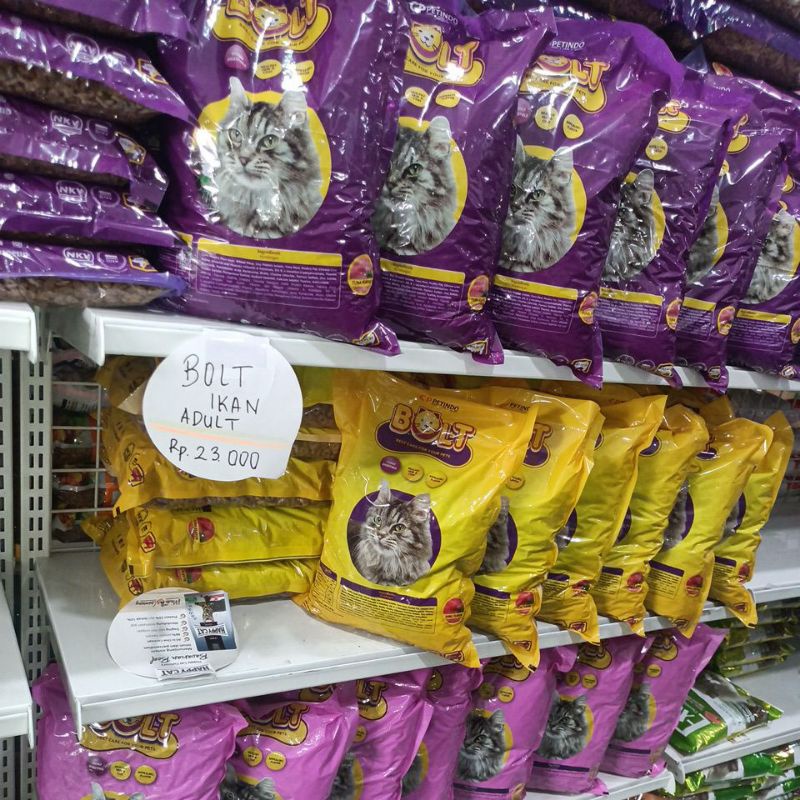 GRAB/GOJEK MAKANAN KUCING BOLT CAT ADULT ALL VARIAN KEMASAN REPACK 10KG / BOLT/ DRYFOOD