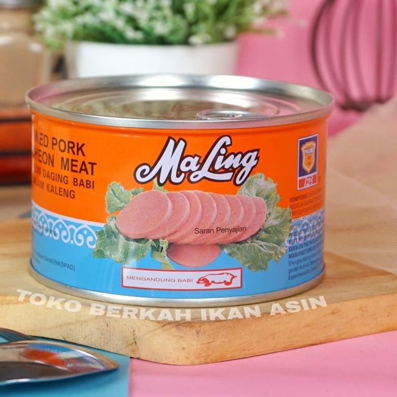 

☇ MA LING Canned Pork / Daging Babi Maling Luncheon Meat - TTS 397 GRAM - BESAR ✹