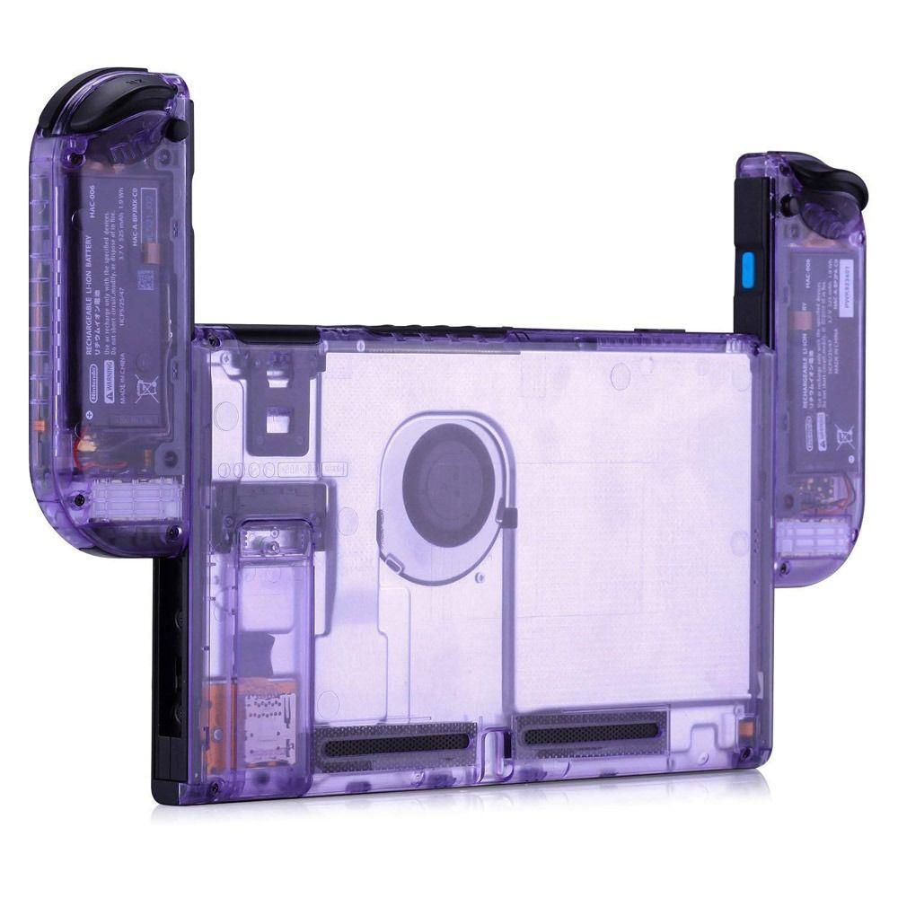 POPULAR Casing Konsol Game Populer Transparan DIY Bagian Pengganti Plat Belakang Untuk Joycon Casing Pelindung Untuk Nintendo Switch