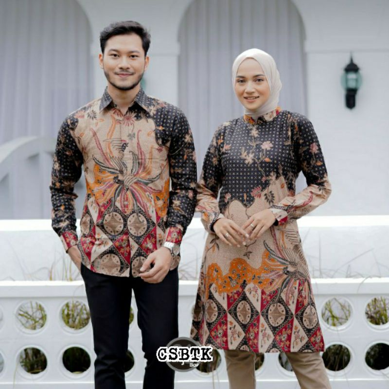 COUPLE LEBARAN TUNIK AYAM HITAM