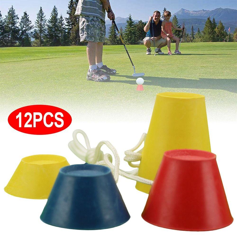 Populer 12pcs Golf Tees Aksesoris Golf Baru Latihan Outdoor Latihan Latihan