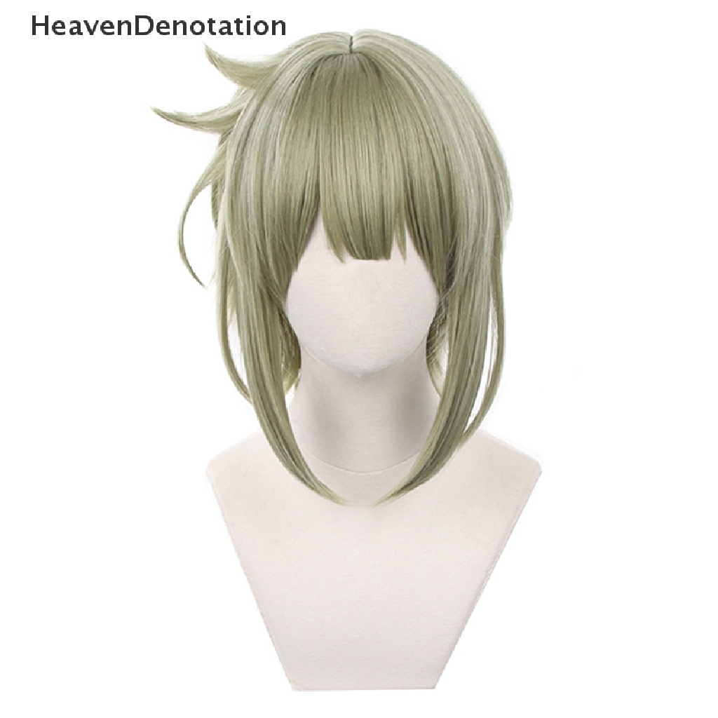 [HeavenDenotation] Wig Anime The Witch From Mercury Suletta Cosplay Anime Cosplay Rambut Hijau Tua HDV