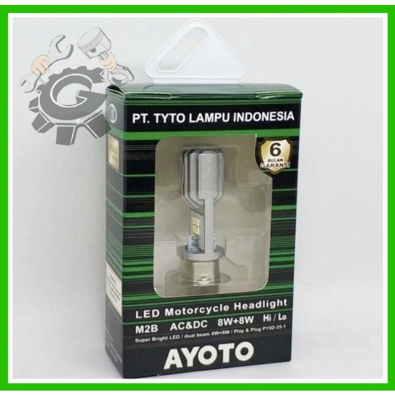LAMPU MOTOR H6 DEPAN LED AYOTO ORIGINAL BEBEK GRAND SUPRAFIT BEAT VARIO SCOOPY JUPITER VEGA MIO DLL