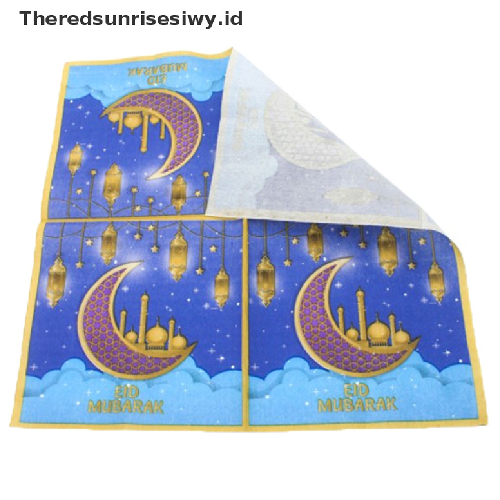 # Baju Lebaran # 20pcs/pack Eid Mubarak Ramadan Dekorasi Paper Napkin Tisu Lebaran Muslim~