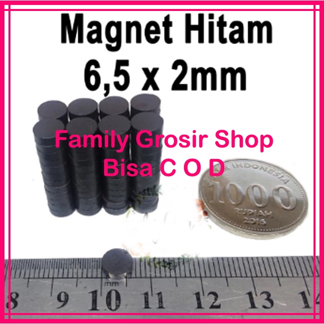 (10pcs) Magnet Hitam Magnet Ferrite Magnet Kulkas Mgnet Koin Magnet Bulat