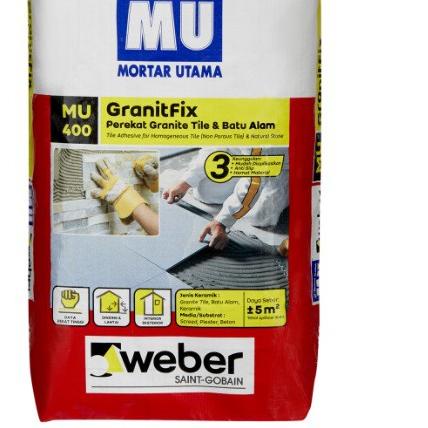 ✲ MU400 - Mortar Utama MU 400 Perekat Granite ☊