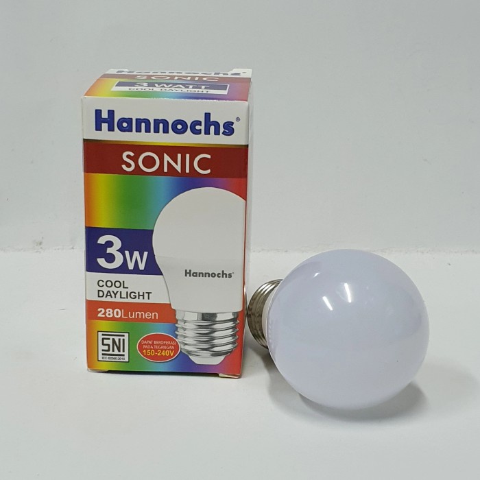 Lampu Led Hannochs Hannoch Sonic 3W 3Watt 3 W 3 Watt