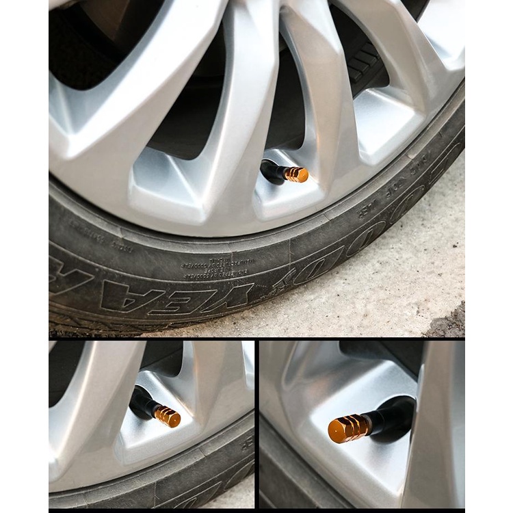 4pc Universal Tahan Debu Aluminium Alloy Sepeda Penutup Roda Ban Tertutup Truk Mobil Tabung Ban Sepeda Aksesoris 4warna Katup