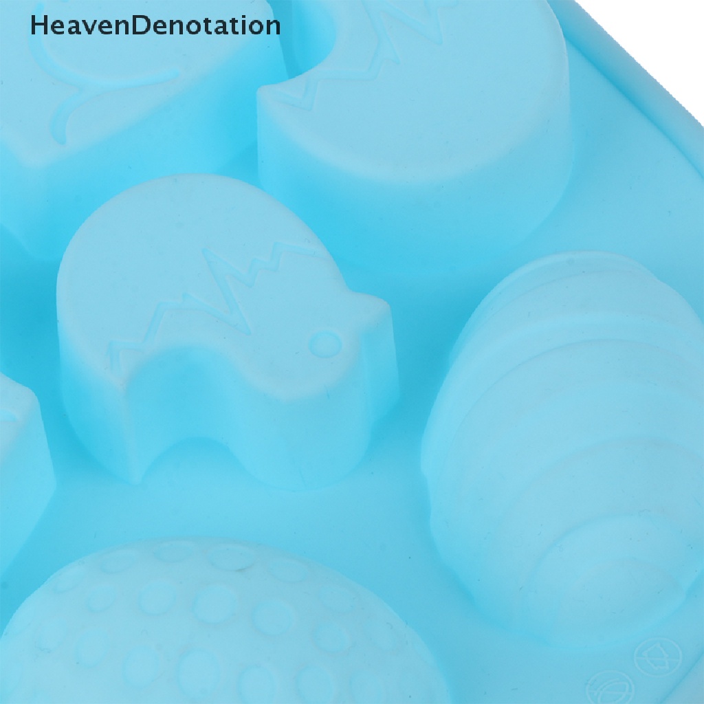 [HeavenDenotation] Cetakan Silikon Paskah Kelinci Berwarna Telur Cetakan Kue Coklat Baking Tools HDV