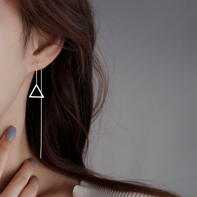 Geometris Segitiga Panjang Bar Drop Anting-Anting Untuk Wanita Minimalis Garis Telinga Menjuntai Fashion Hadiah