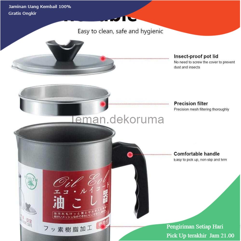 TD - DPR HEALTH Tempat Saringan Minyak Oil Strainer Pot Stainless 1.7L - G2103