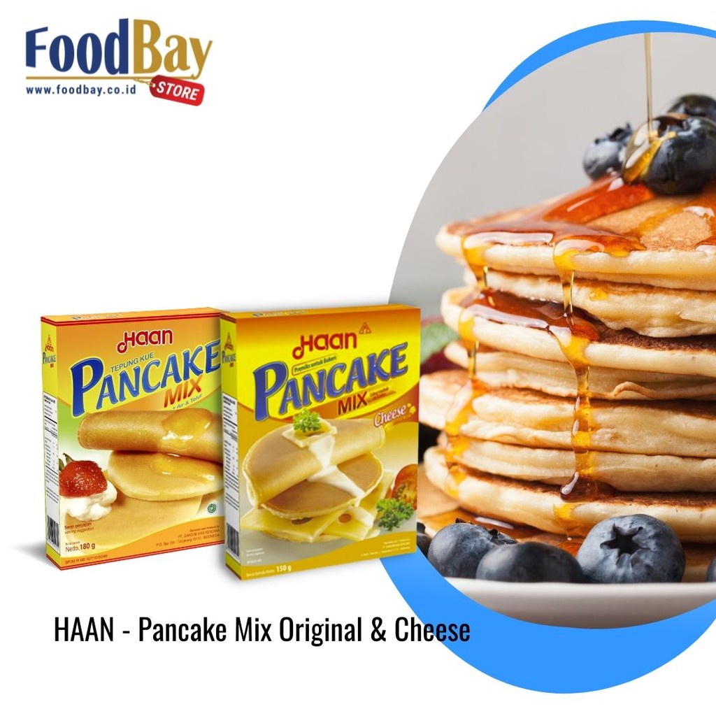 HAAN Pancake Original dan Keju Tepung Premix Pancake 150 Gr