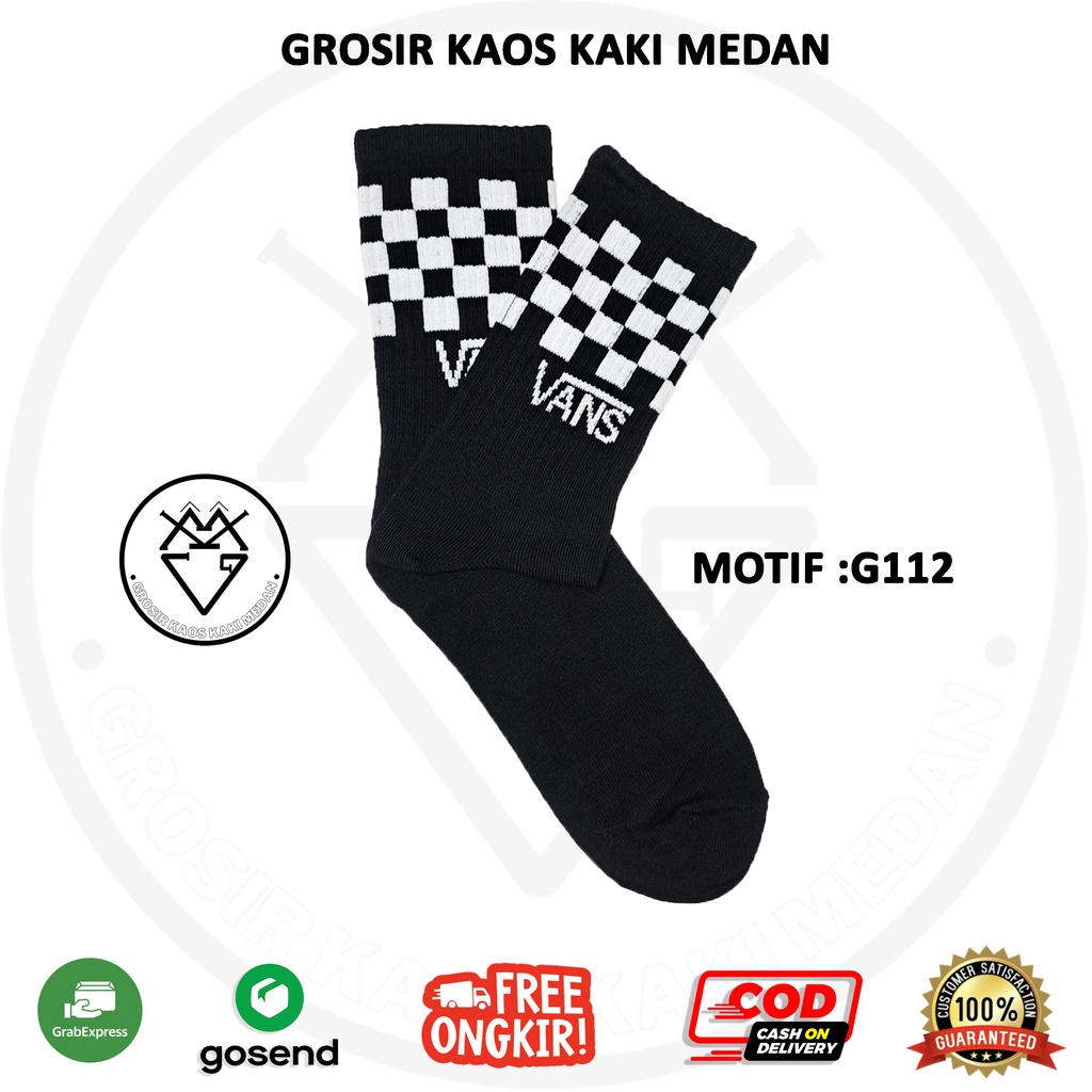 DISKON KAOS KAKI SKATE OLDSCHOOL MOTIF  112 CEWEK COWOK