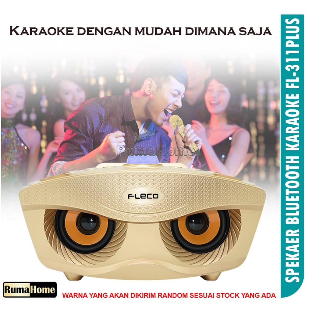 Speaker Karaoke Bluetooth Fleco FL-311plus Speaker Karaoke Fleco 311 Free Mic