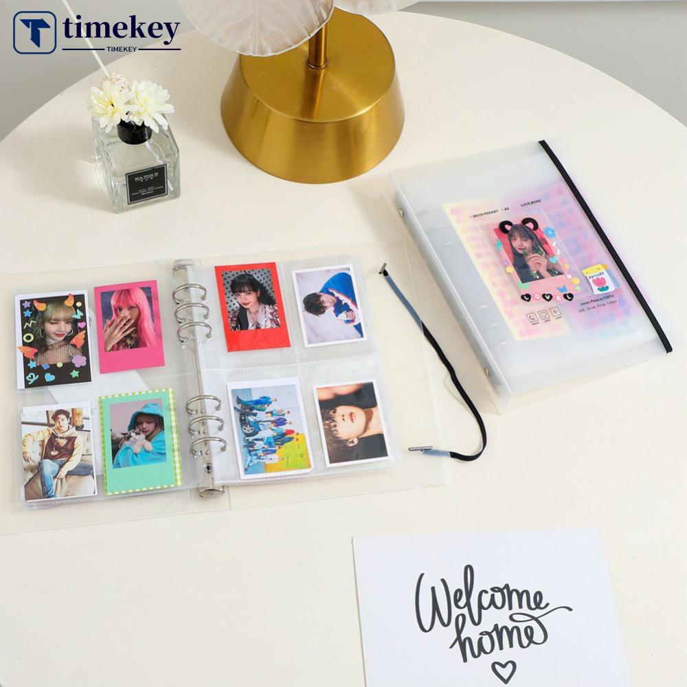 Timekey A5 Kpop Binder Photocards Holder Ins Polaroid Album Buku Album Heart Photo Card Album Alat Tulis Sekolah Siswa M6P3