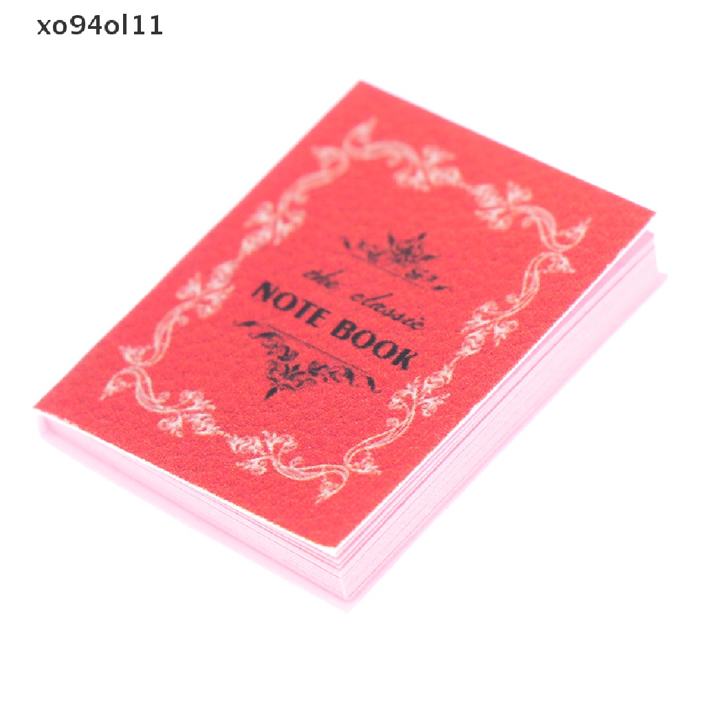 Xo 4Pcs/set 1: 12rumah Boneka Miniatur Buku Kertas Notebook Model Dekorasi Rumah Boneka OL