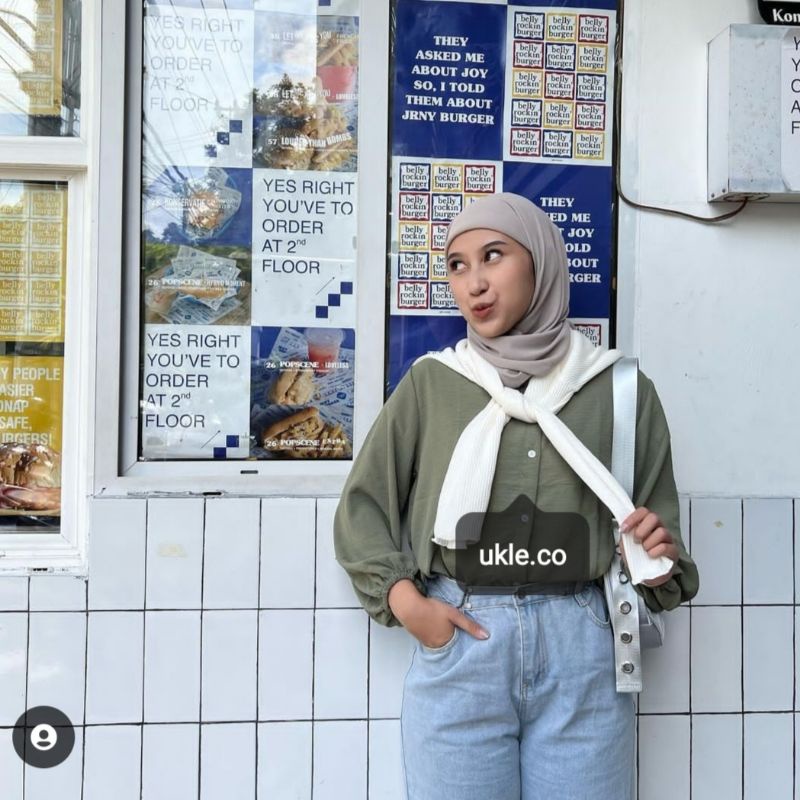 Dita Blouse Crinkle Oversize/ Kemeja Crinkle Oversize/ Blouse Crinkle Airflow