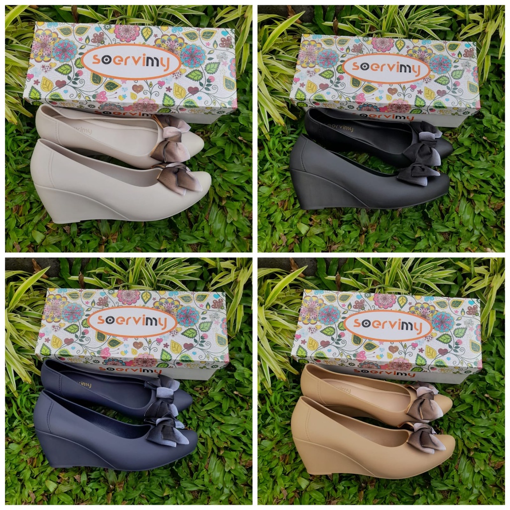 [ WEDGES ] Sepatu jelly pita wangi SOERVIMY WEDGES