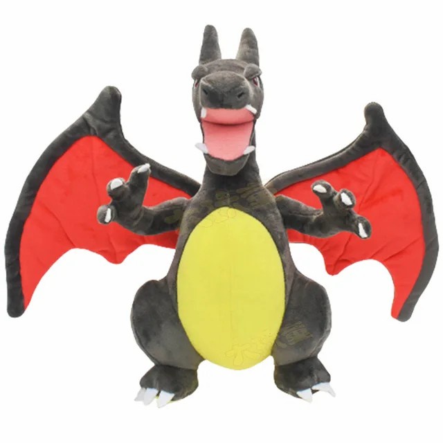 MOMBABY1 Edisi Black Mega Charizard - Boneka Pikachu Pokemon Black Charizard