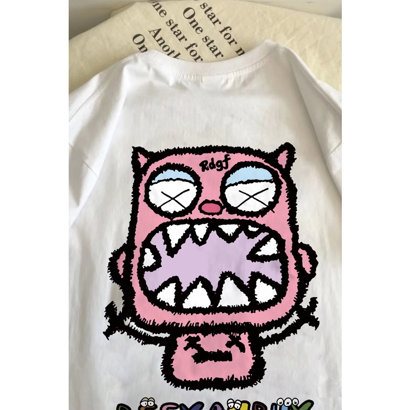 2023 Terbaru Kaos Atasan Wanita Lengan Pendek Oversize T-shirt Impor(Hanya pola di bagian belakang)