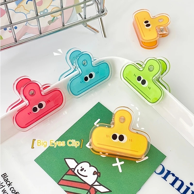 Ekspresi Lucu Memo Klip Pengikat Akrilik Chip Foto Stempel Kertas Klip Kawaii Makanan Bag Seal Storage Clamp