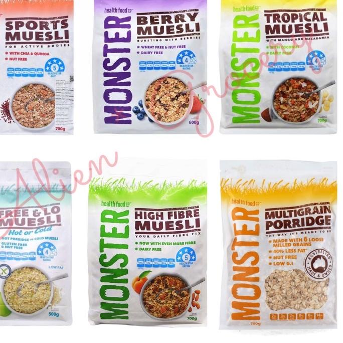 

● Monster Muesli High Fibre Sports Tropical Free & Lo Berry Multigrain Porridge ♀