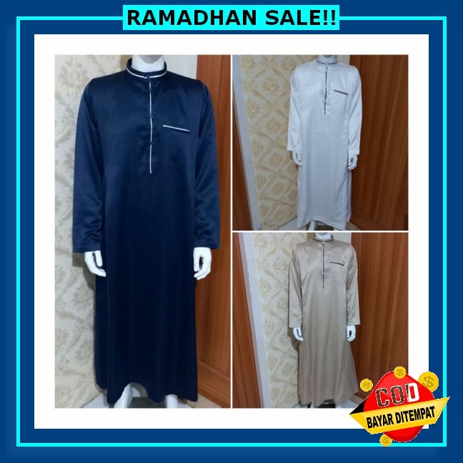Jubah Manset Gamis Pria Jubah Haromain Gamis Laki Laki Manset Jubah Arab Gamis Arab Gamis Cowok / Ju
