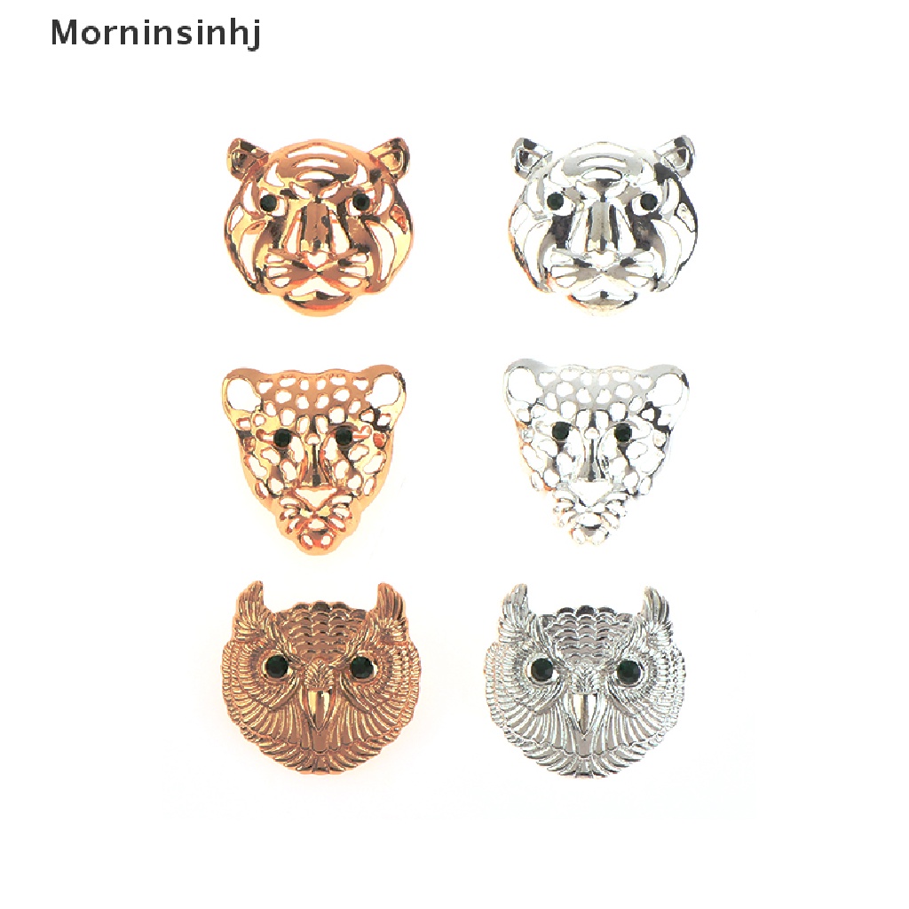 Mornin Tiger Owl Leopard Kepala Bros Hewan Wanita Pesta Bros Pin Fashion Perhiasan Hadiah Seri Hewan Bros id