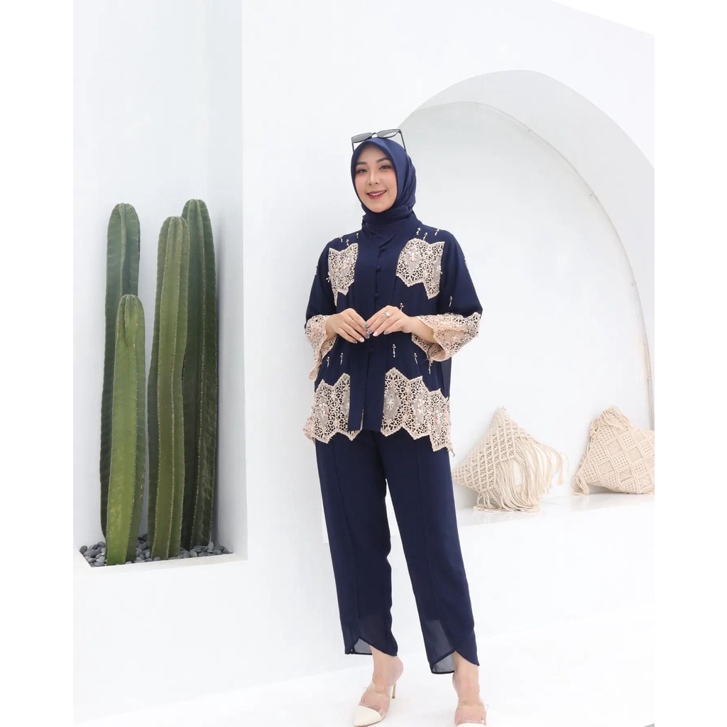 Baju Kondangan Wanita | One Set | Setcel | Tunik Remaja | Setelan Ceruty | Ashaqi Set