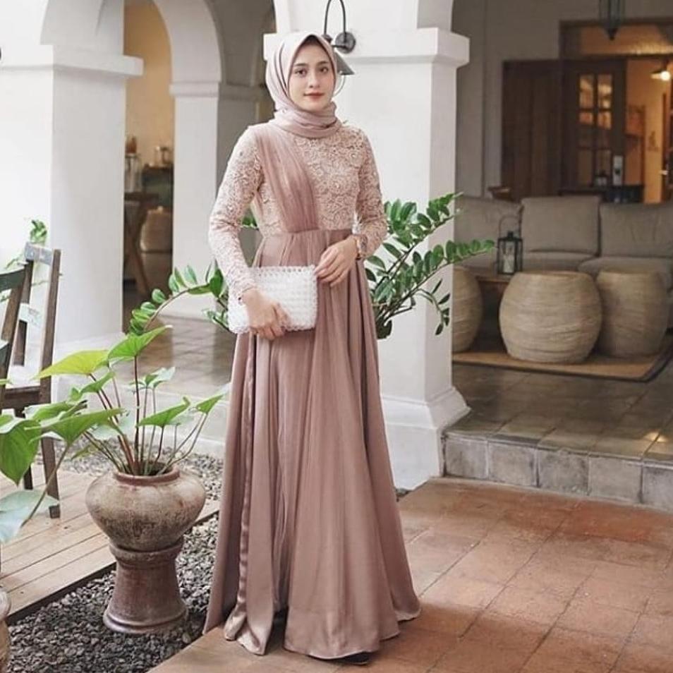 ۩ [R.A] Stevia dress MUSLIM BRUKAT TERLARIS ➨