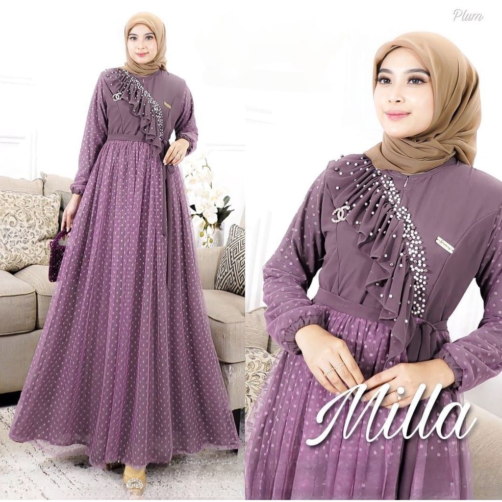 MILLA DRESS - NEW ARRIVAL / Dress Formal / Dress Elegan / Dress Undangan /