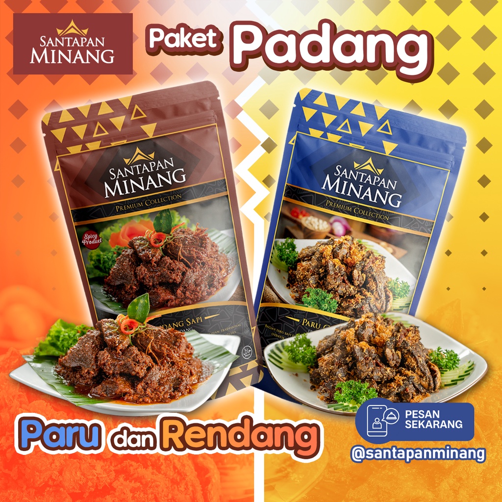 

Paket Padang Rendang Sapi & Paru Goreng Santapan Minang